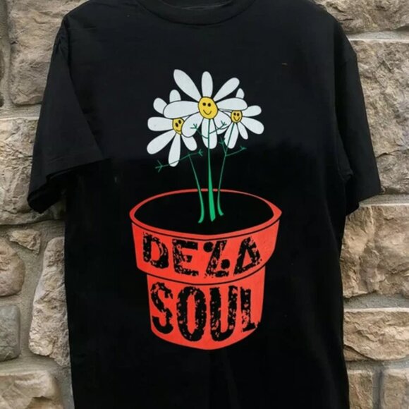 Vtg De La Soul Band Heavy Cotton All Size Black Unisex Shirt - Picture 1 of 2
